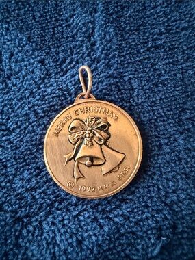 Merry Christmas Bell charm - copper Tone